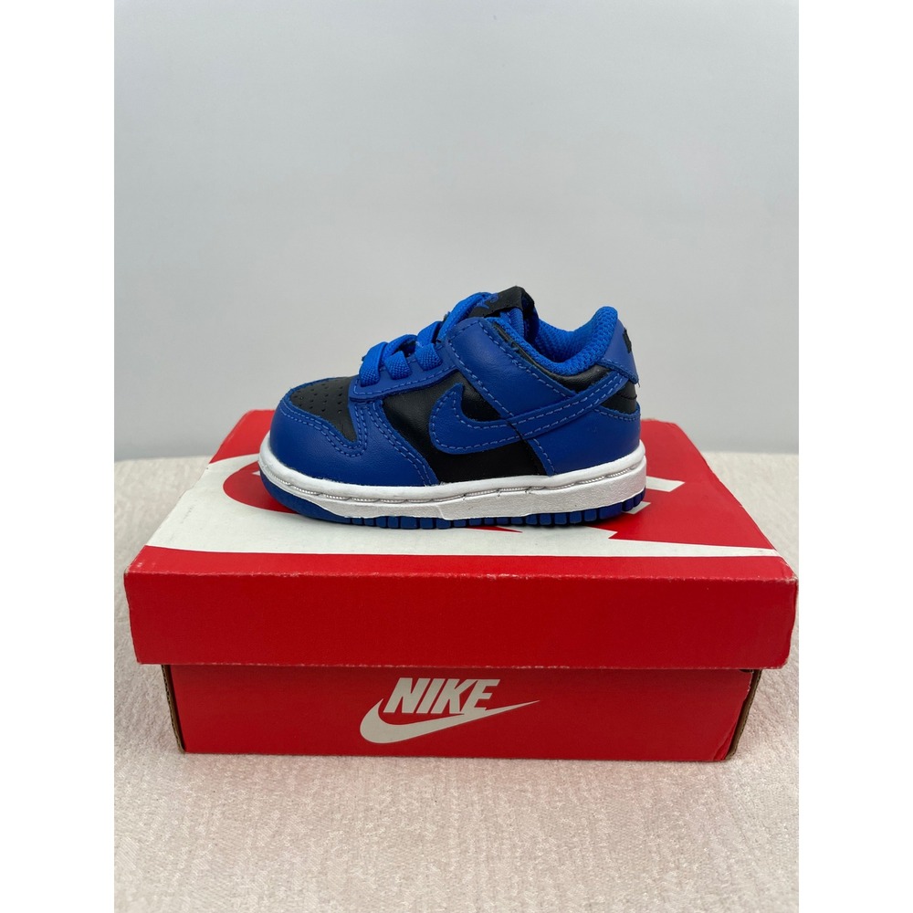 Nike Dunk Low TD Hyper Cobalt Black Blue Toddler Sneakers CW1589-001 Size 3C